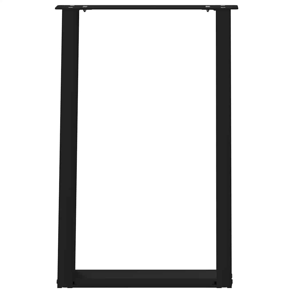 vidaXL Nogi do stołu jadalnego w kształcie litery U 2 szt. Czarne 50x(72-73) cm Stal