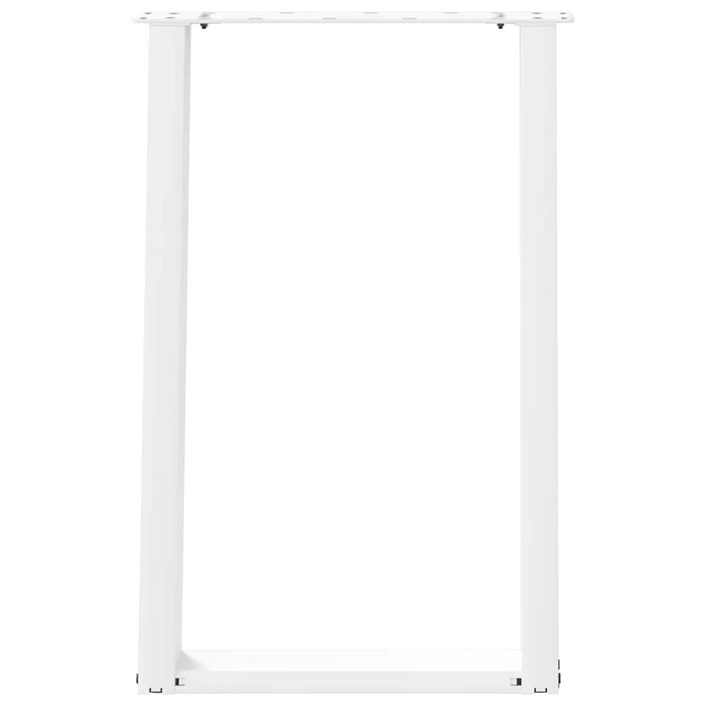 vidaXL Nogi do stołu jadalnego w kształcie litery U 2 szt. Białe 50x(72-73) cm Stal