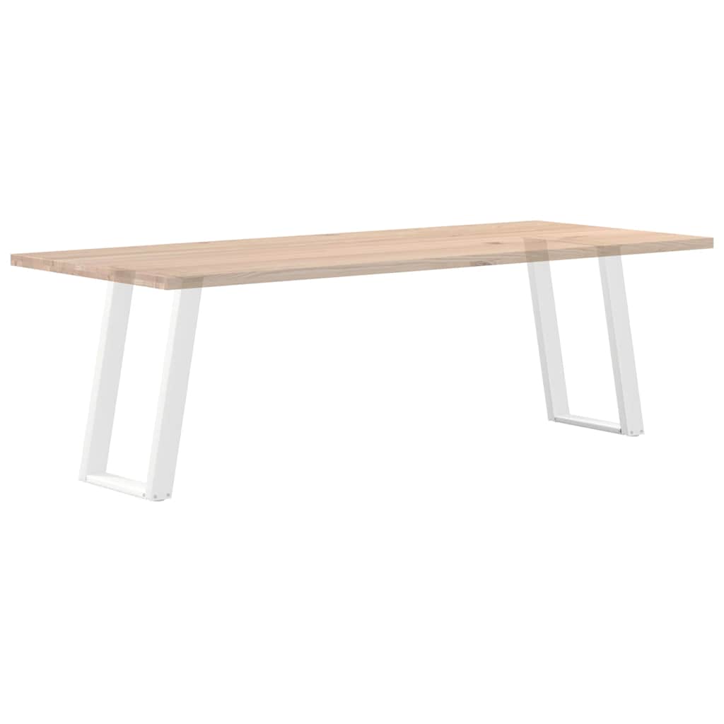 vidaXL Nogi do stołu jadalnego w kształcie litery U 2 szt. Białe 50x(72-73) cm Stal
