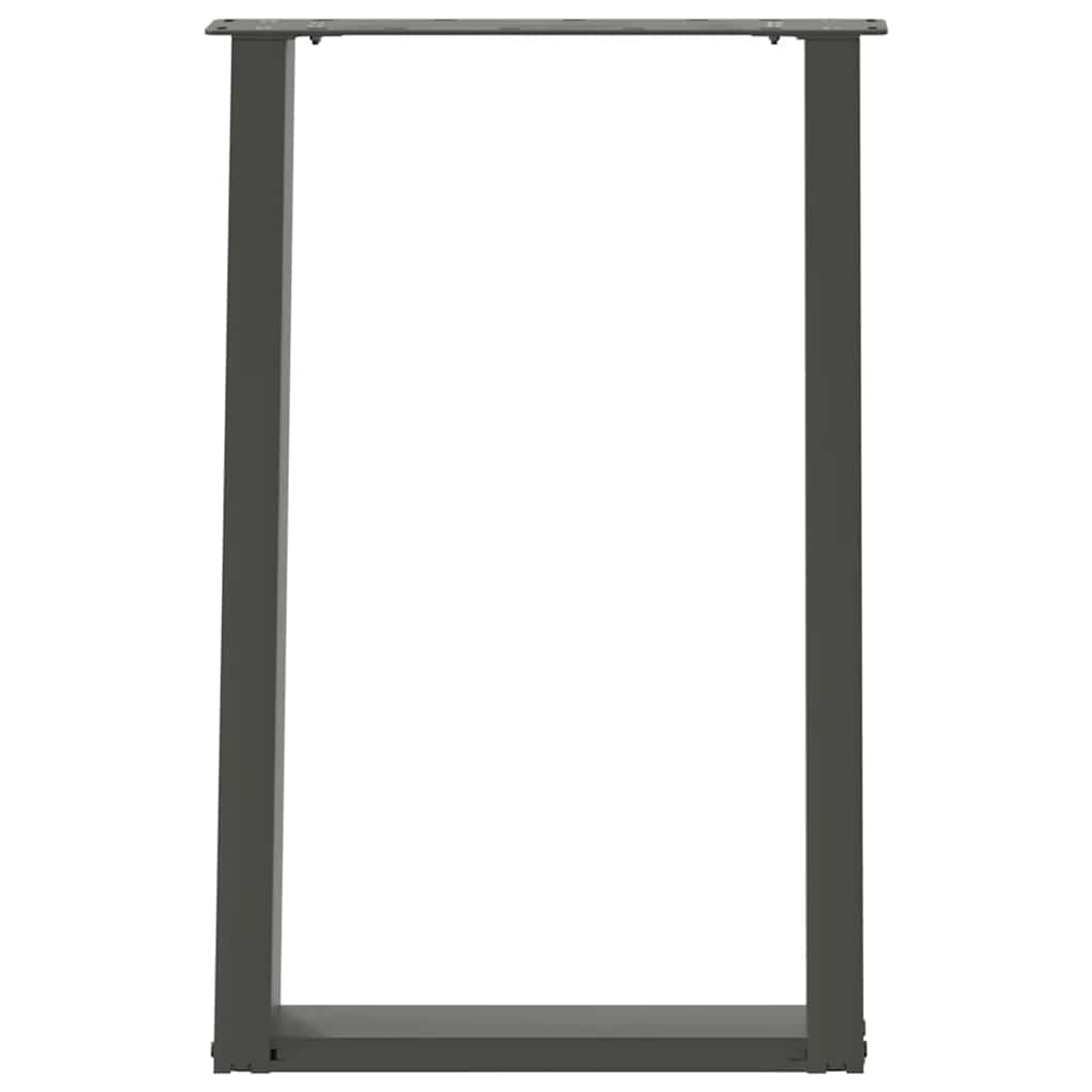 vidaXL Nogi do stołu jadalnego w kształcie litery U 2 szt. Antracyt 50x(72-73) cm Stal