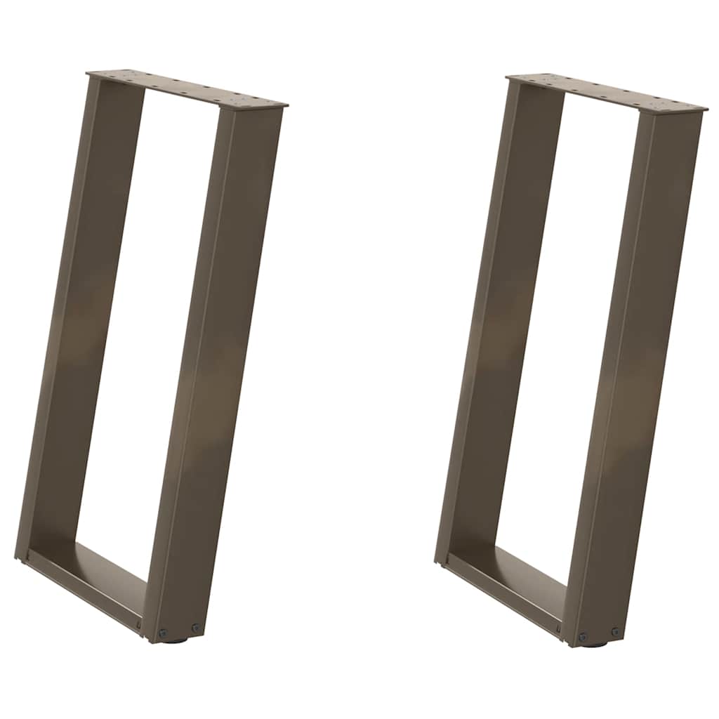 vidaXL Nogi do stołu jadalnego w kształcie litery U 2 szt. Naturalna stal 50x(72-73) cm Stal