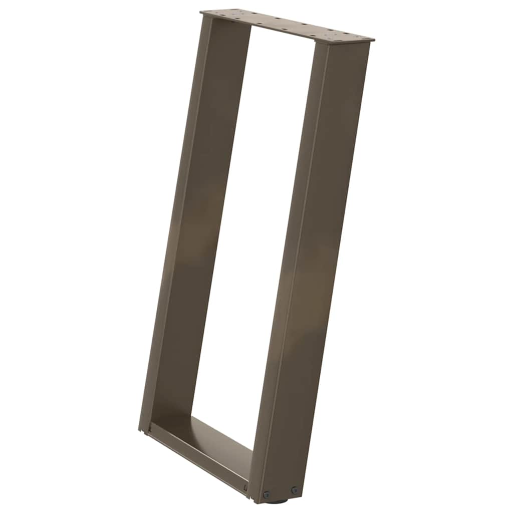 vidaXL Nogi do stołu jadalnego w kształcie litery U 2 szt. Naturalna stal 50x(72-73) cm Stal