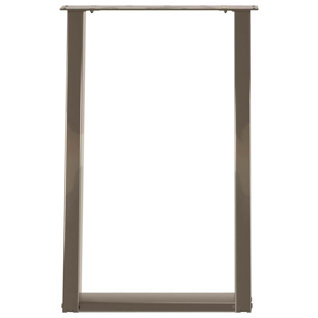 vidaXL Nogi do stołu jadalnego w kształcie litery U 2 szt. Naturalna stal 50x(72-73) cm Stal