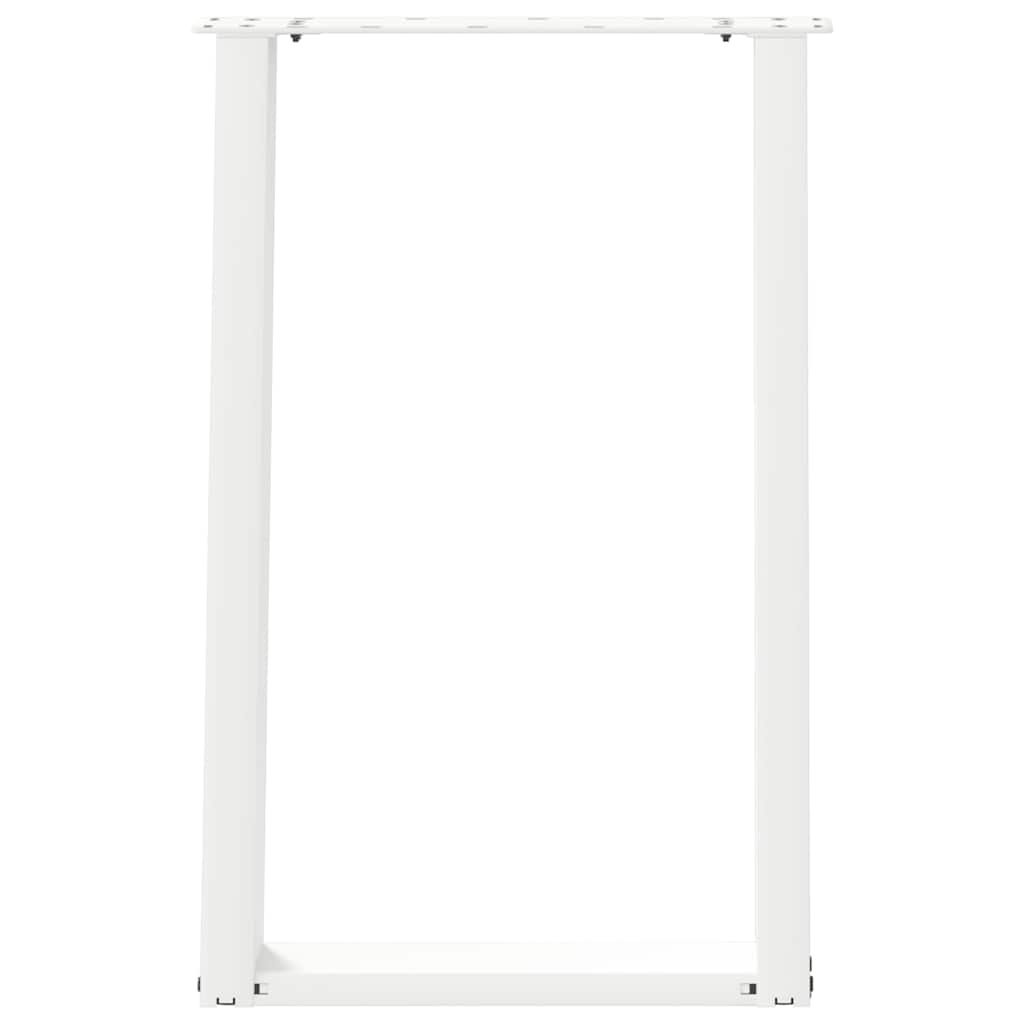 vidaXL Nogi do stołu jadalnego w kształcie litery U 2 szt. Białe 60x(72-73) cm Stal