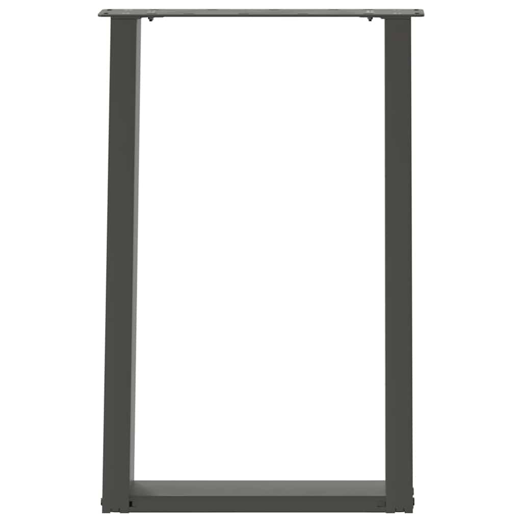 vidaXL Nogi do stołu jadalnego w kształcie litery U 2 szt. Antracyt 60x(72-73) cm Stal