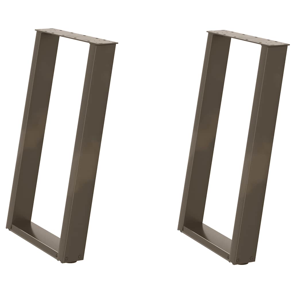 vidaXL Nogi do stołu jadalnego w kształcie litery U 2 szt. Naturalna stal 60x(72-73) cm Stal