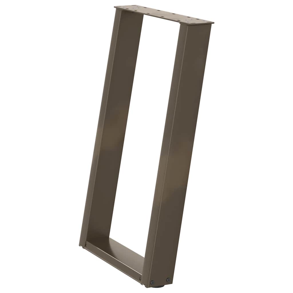 vidaXL Nogi do stołu jadalnego w kształcie litery U 2 szt. Naturalna stal 60x(72-73) cm Stal