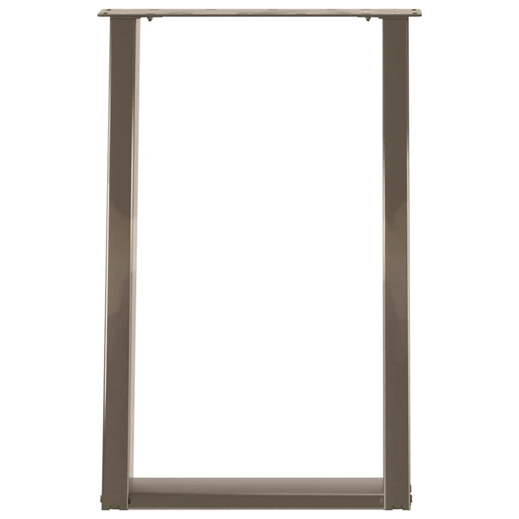 vidaXL Nogi do stołu jadalnego w kształcie litery U 2 szt. Naturalna stal 60x(72-73) cm Stal