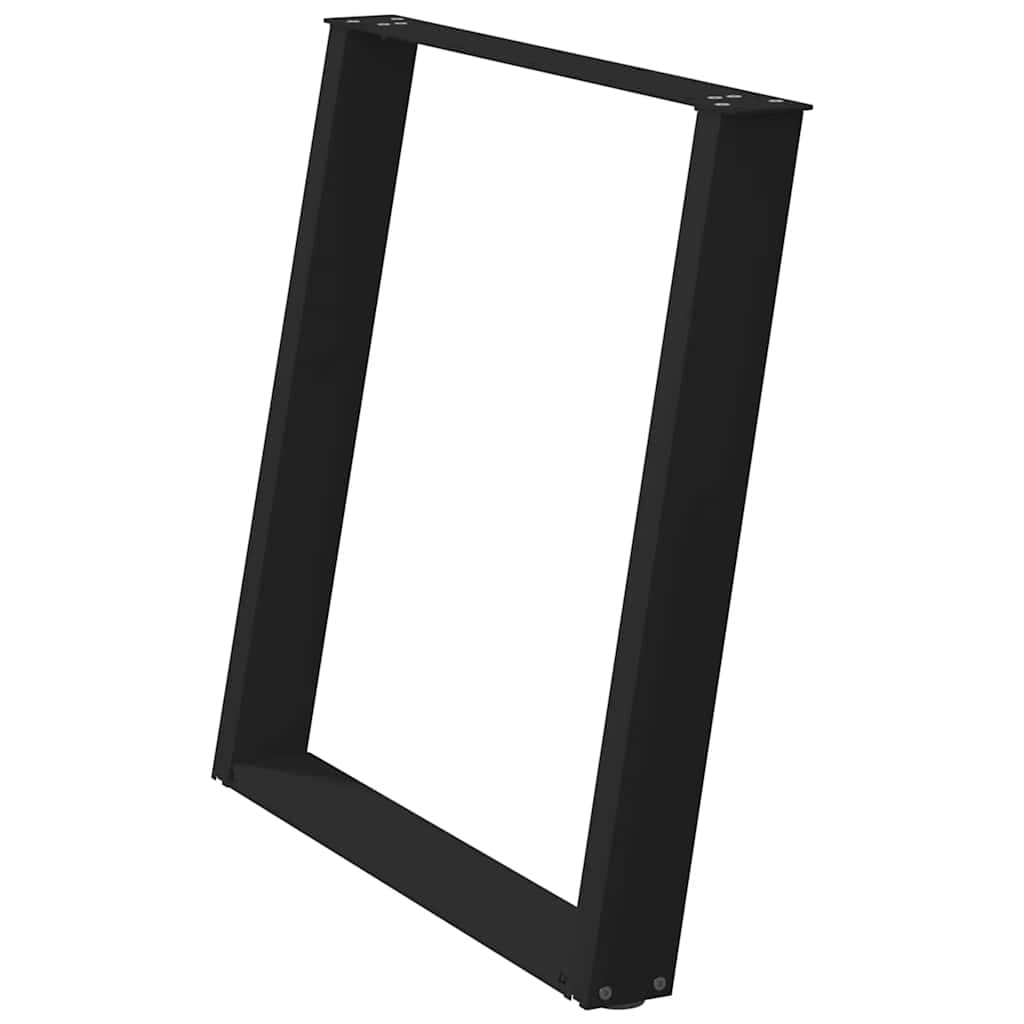 vidaXL Nogi do stołu jadalnego w kształcie litery U 2 szt. Czarne 70x(72-73) cm Stal