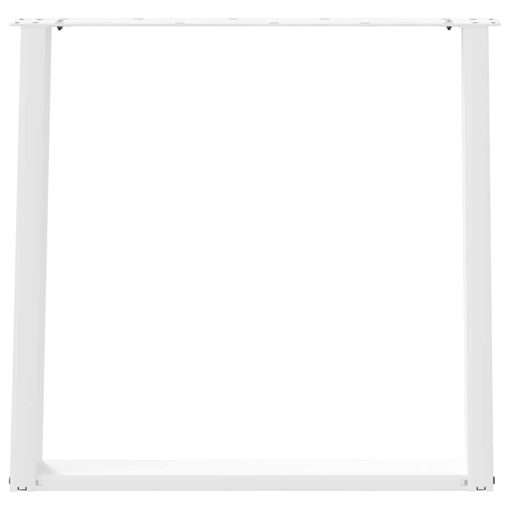vidaXL Nogi do stołu jadalnego w kształcie litery U 2 szt. Białe 70x(72-73) cm Stal