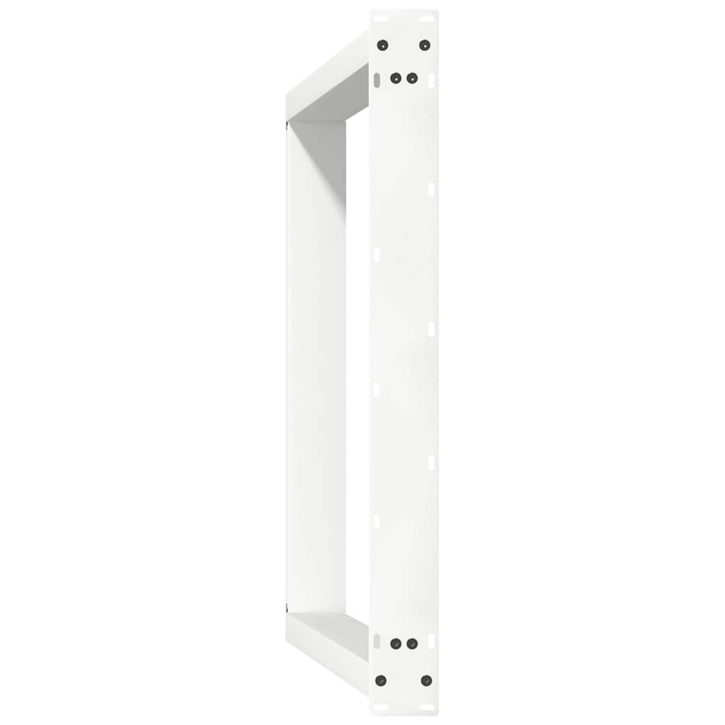vidaXL Nogi do stołu jadalnego w kształcie litery U 2 szt. Białe 70x(72-73) cm Stal