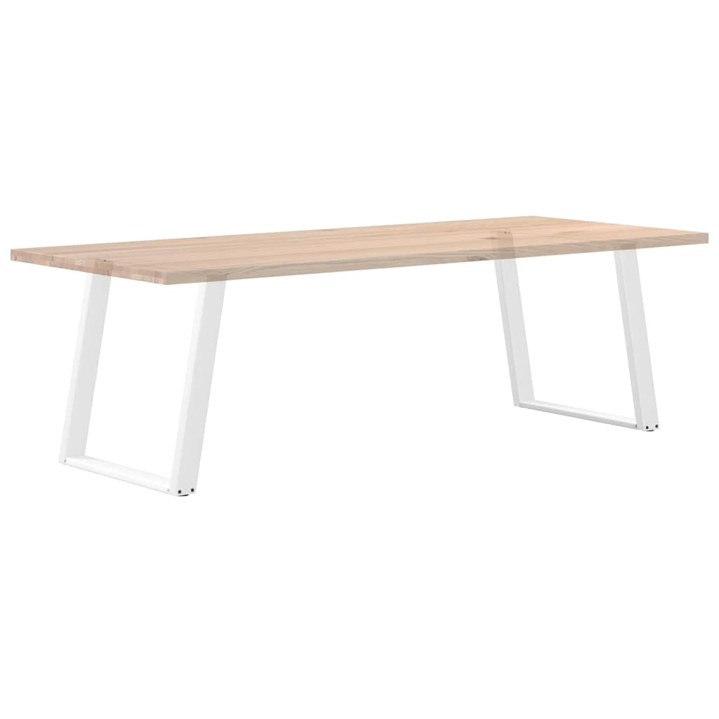 vidaXL Nogi do stołu jadalnego w kształcie litery U 2 szt. Białe 70x(72-73) cm Stal