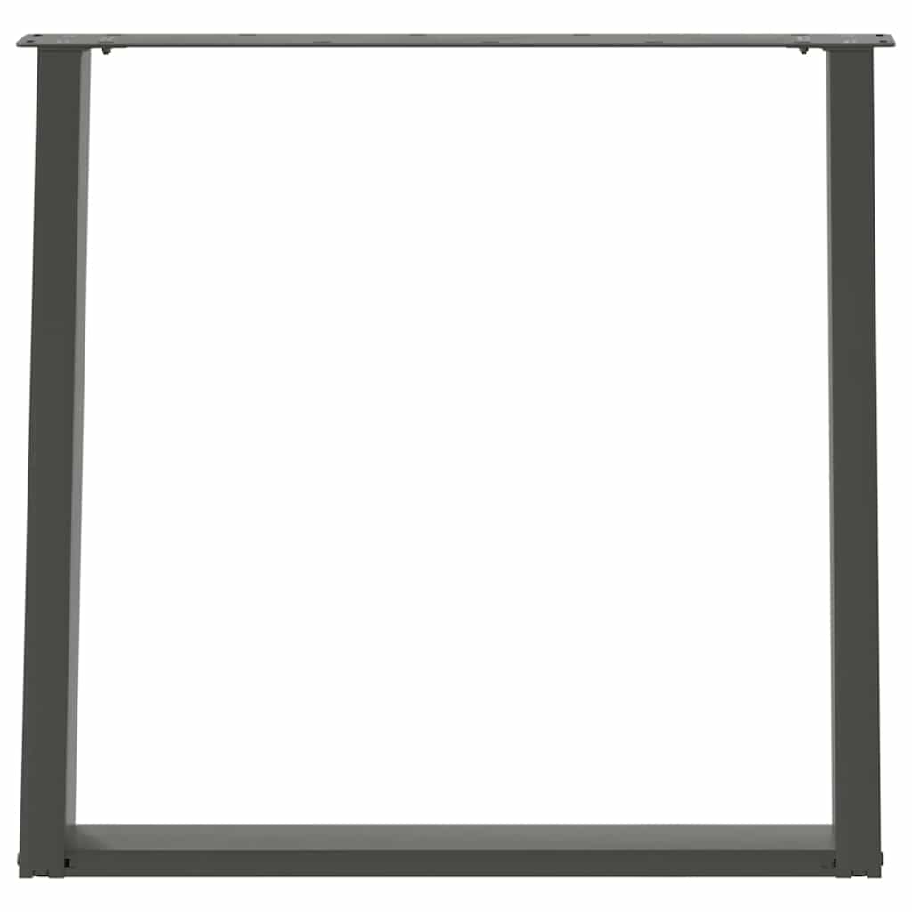 vidaXL Nogi do stołu jadalnego w kształcie litery U 2 szt. Antracyt 70x(72-73) cm Stal