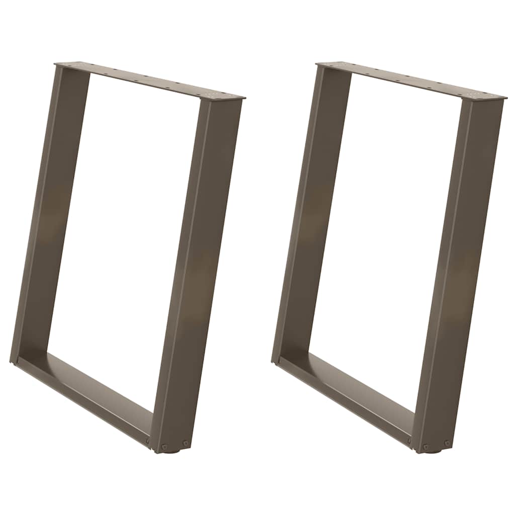 vidaXL Nogi do stołu jadalnego w kształcie litery U 2 szt. Naturalna stal 70x(72-73) cm Stal