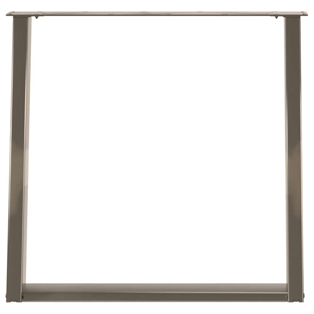 vidaXL Nogi do stołu jadalnego w kształcie litery U 2 szt. Naturalna stal 70x(72-73) cm Stal