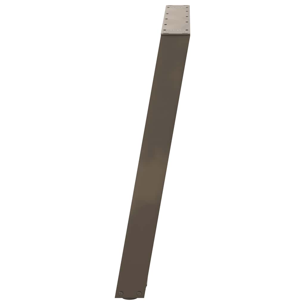 vidaXL Nogi do stołu jadalnego w kształcie litery U 2 szt. Naturalna stal 70x(72-73) cm Stal