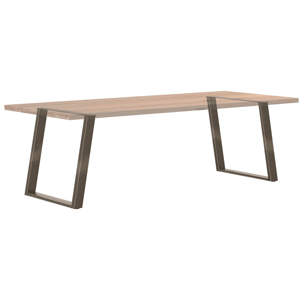 vidaXL Nogi do stołu jadalnego w kształcie litery U 2 szt. Naturalna stal 70x(72-73) cm Stal