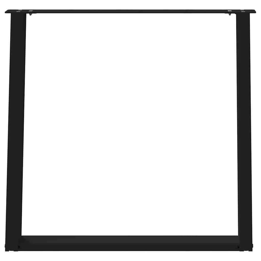 vidaXL Nogi do stołu jadalnego w kształcie litery U 2 szt. Czarne 80x(72-73) cm Stal
