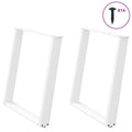 vidaXL Nogi do stołu jadalnego w kształcie litery U 2 szt. Białe 80x(72-73) cm Stal