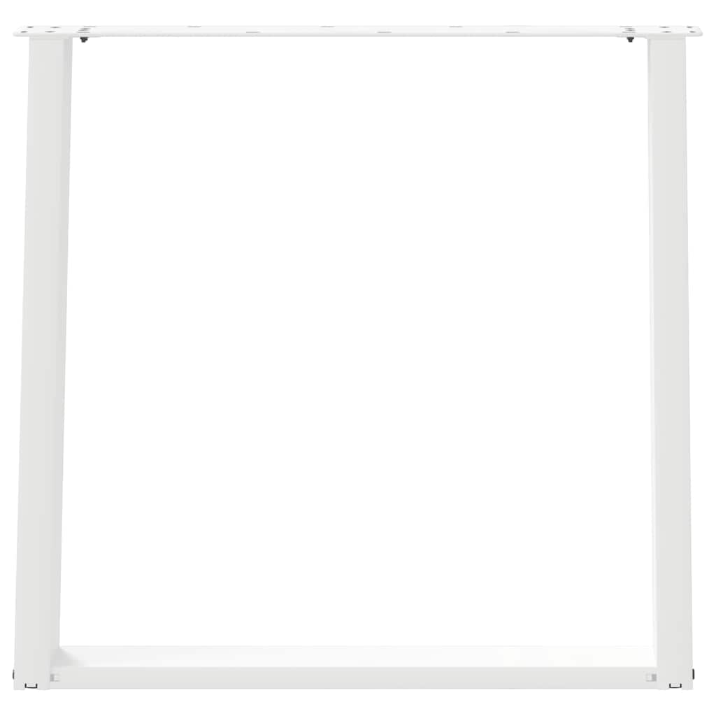 vidaXL Nogi do stołu jadalnego w kształcie litery U 2 szt. Białe 80x(72-73) cm Stal