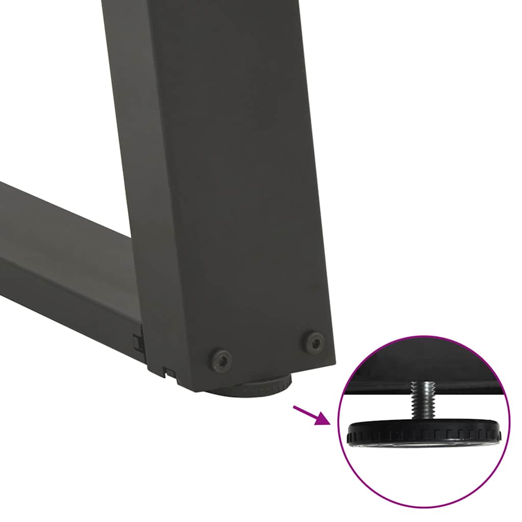 vidaXL Nogi do stołu jadalnego w kształcie litery U 2 szt. Antracyt 80x(72-73) cm Stal