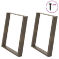 vidaXL Nogi do stołu jadalnego w kształcie litery U 2 szt. Naturalna stal 80x(72-73) cm Stal