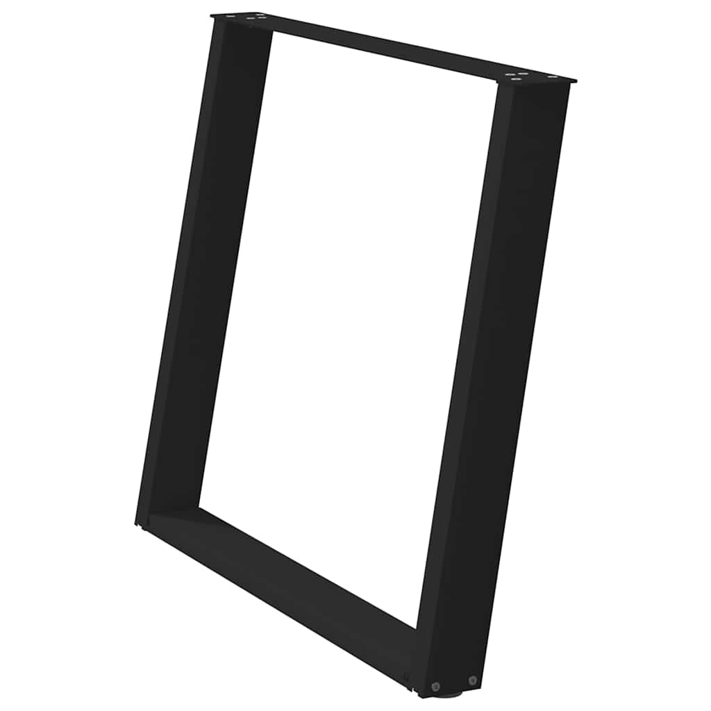 vidaXL Nogi do stołu jadalnego w kształcie litery U 2 szt. Czarne 90x(72-73) cm Stal