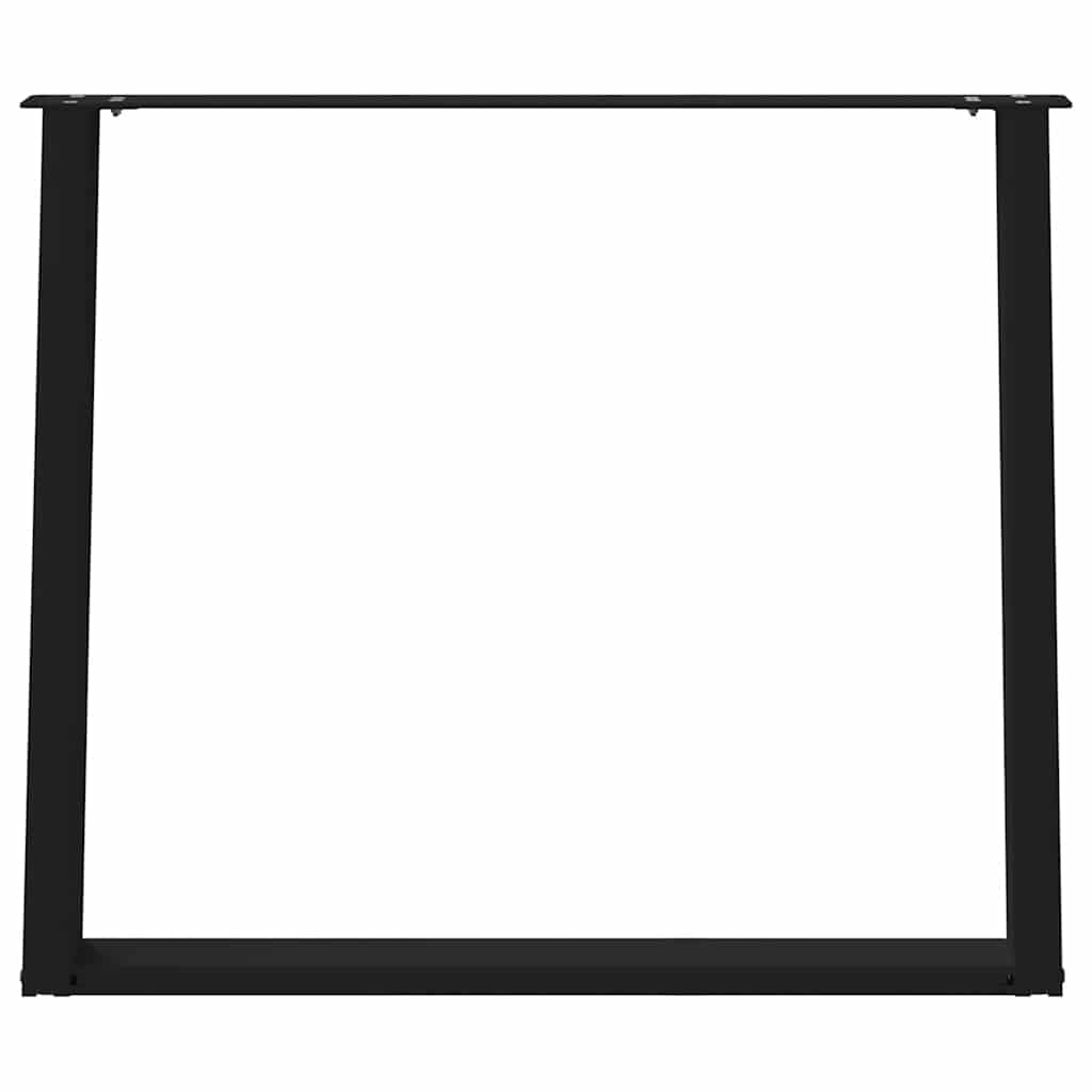 vidaXL Nogi do stołu jadalnego w kształcie litery U 2 szt. Czarne 90x(72-73) cm Stal