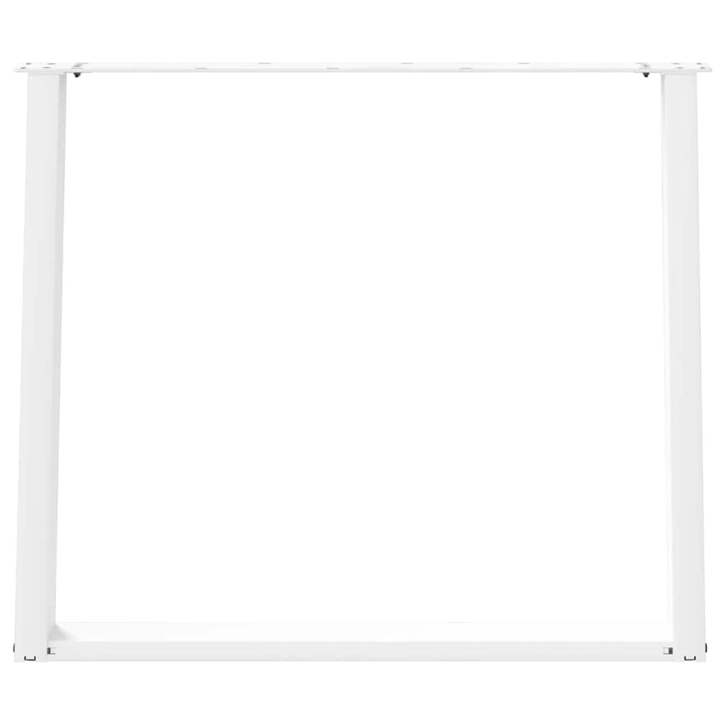 vidaXL Nogi do stołu jadalnego w kształcie litery U 2 szt. Białe 90x(72-73) cm Stal