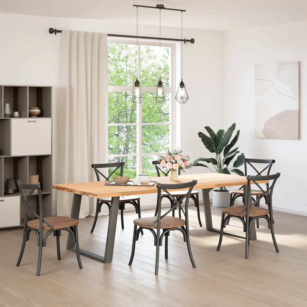 vidaXL Nogi do stołu jadalnego w kształcie litery U 2 szt. Antracyt 90x(72-73) cm Stal