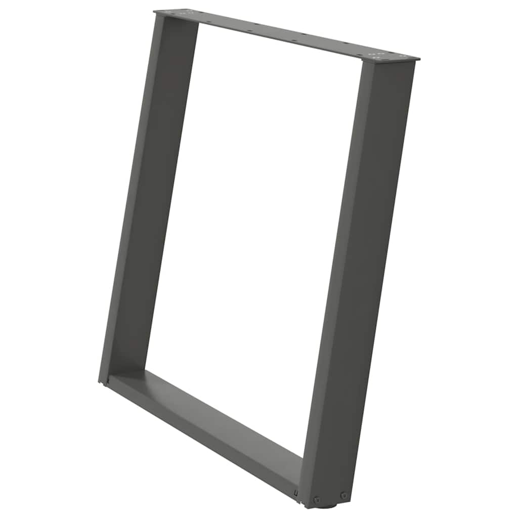 vidaXL Nogi do stołu jadalnego w kształcie litery U 2 szt. Antracyt 90x(72-73) cm Stal