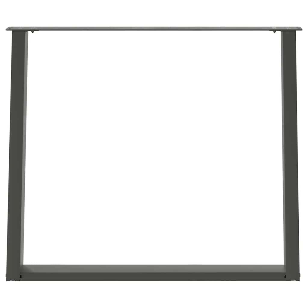 vidaXL Nogi do stołu jadalnego w kształcie litery U 2 szt. Antracyt 90x(72-73) cm Stal