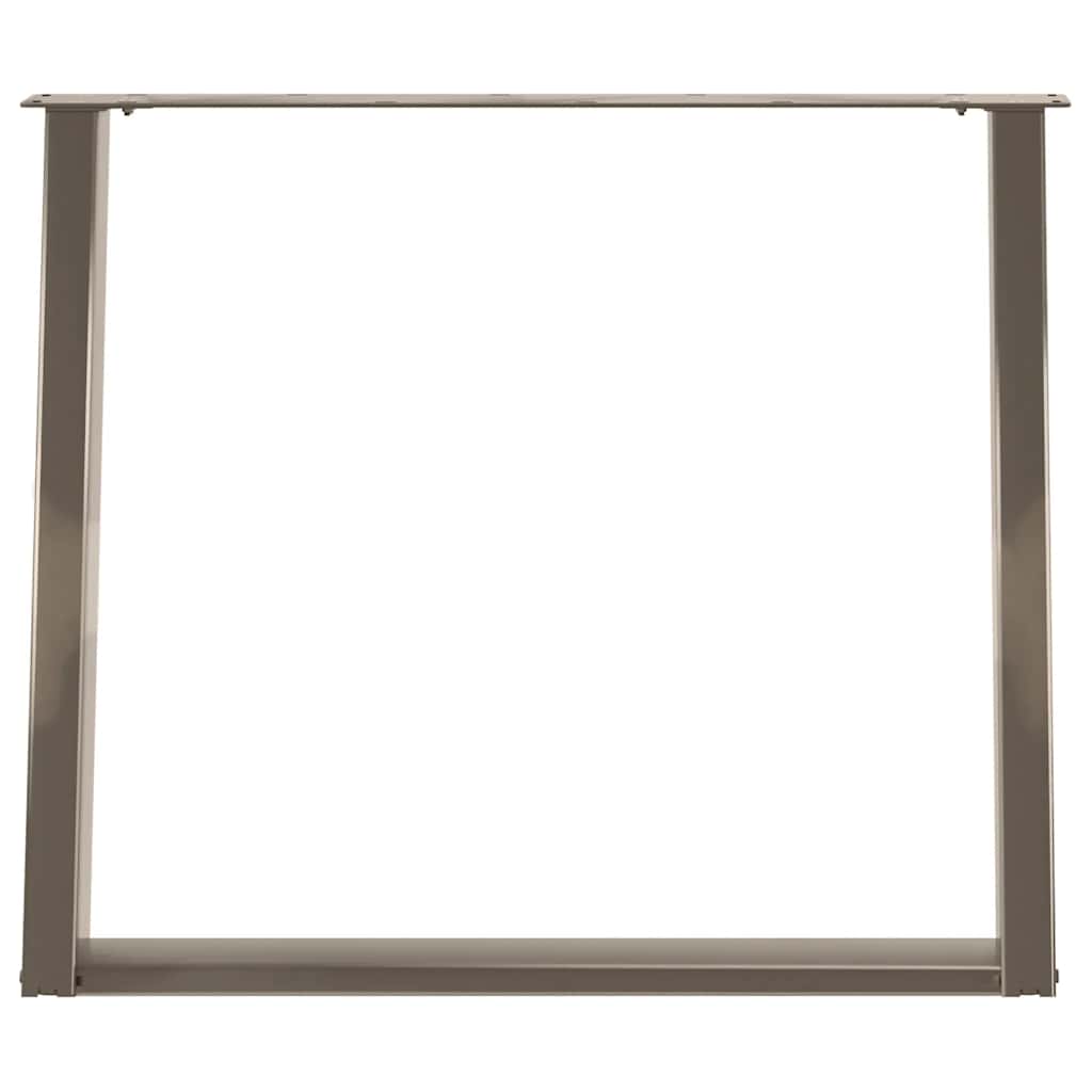 vidaXL Nogi do stołu jadalnego w kształcie litery U 2 szt. Naturalna stal 90x(72-73) cm Stal