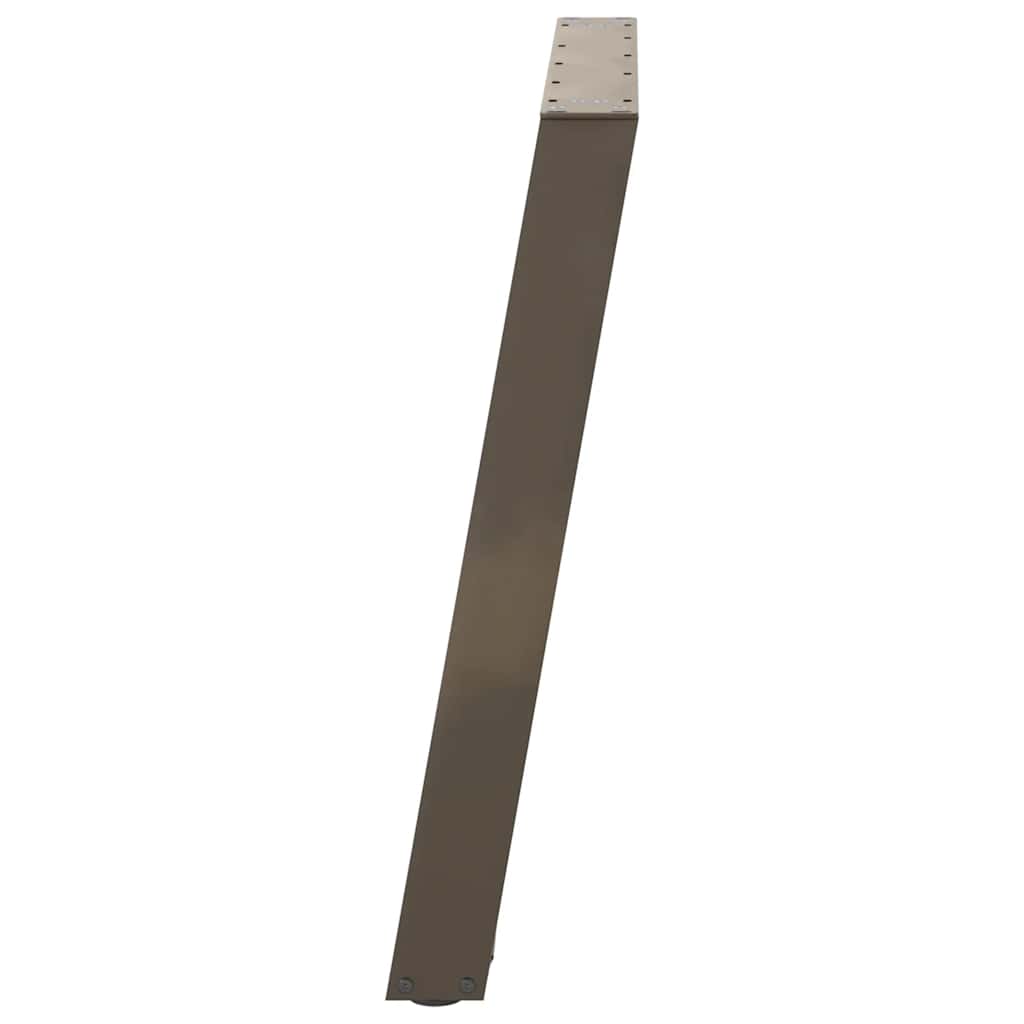 vidaXL Nogi do stołu jadalnego w kształcie litery U 2 szt. Naturalna stal 90x(72-73) cm Stal