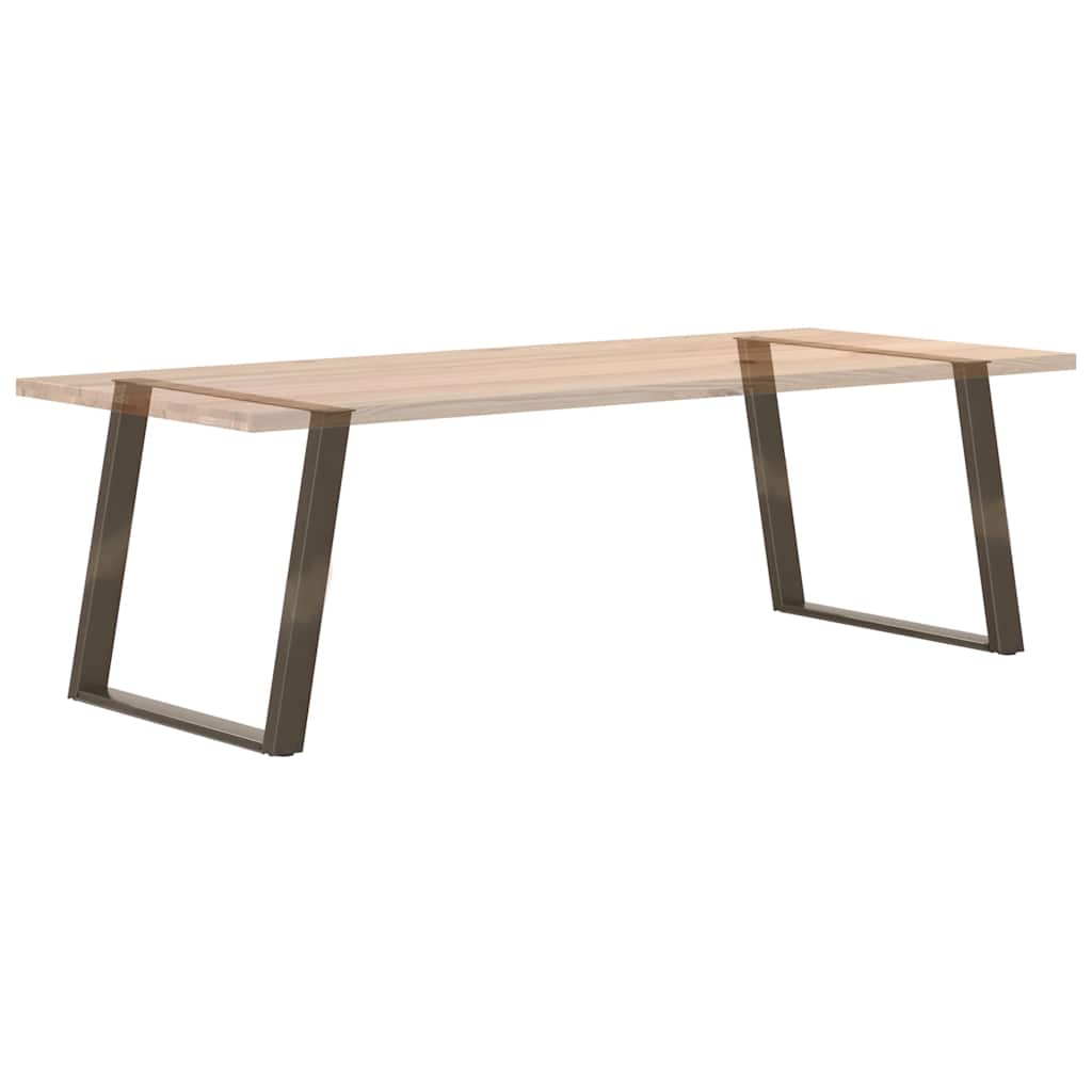 vidaXL Nogi do stołu jadalnego w kształcie litery U 2 szt. Naturalna stal 90x(72-73) cm Stal