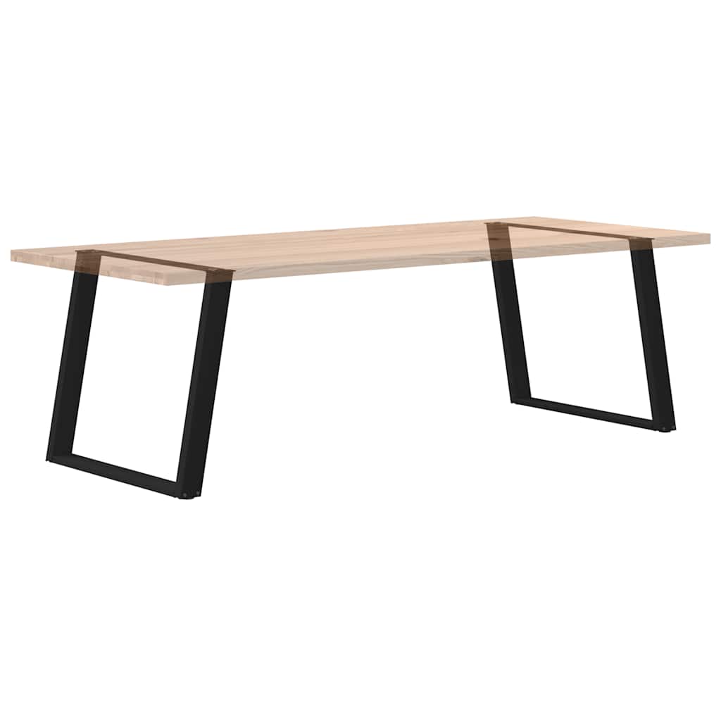 vidaXL Nogi do stołu jadalnego w kształcie litery U 2 szt. Czarne 100x(72-73) cm Stal