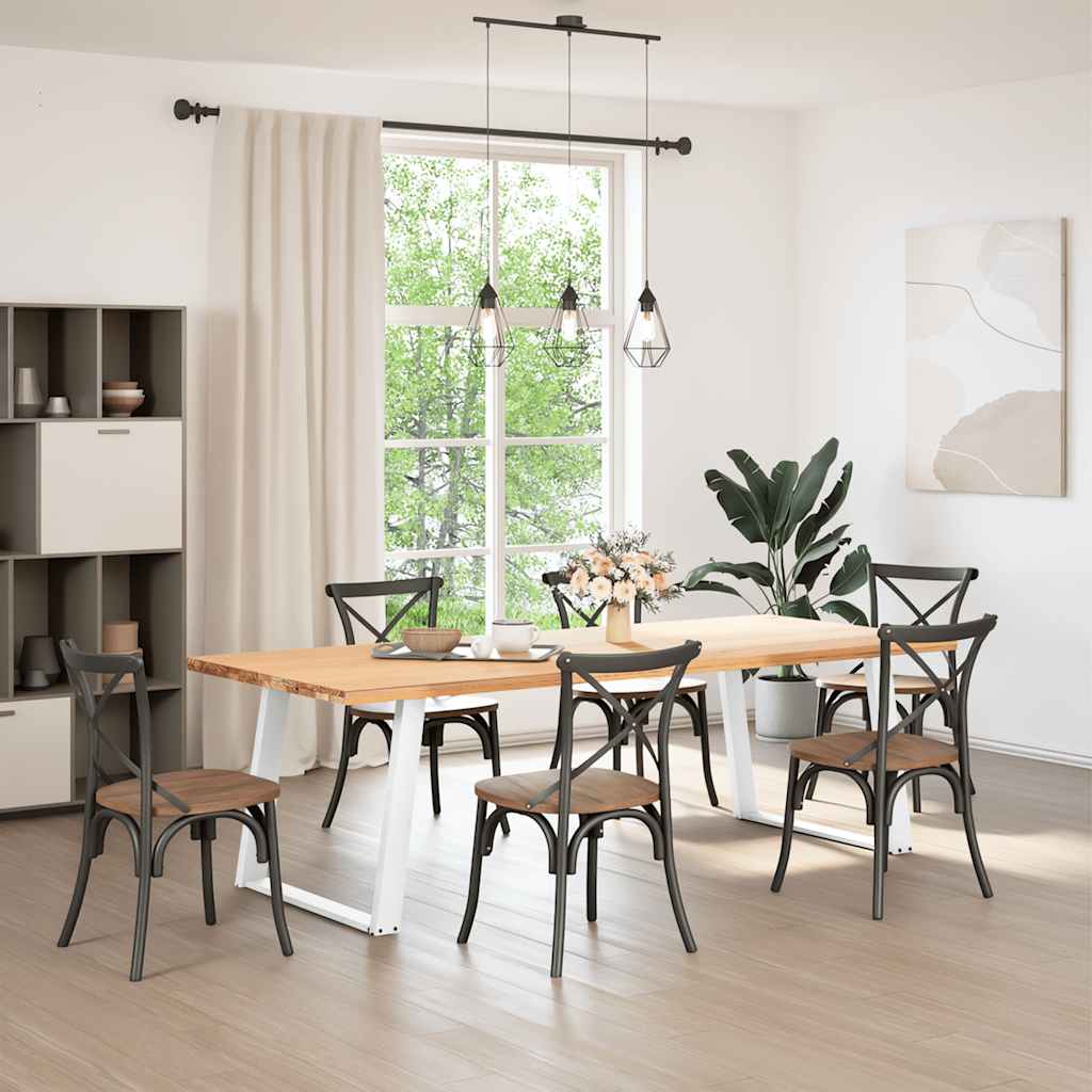 vidaXL Nogi do stołu jadalnego w kształcie litery U 2 szt. Białe 100x(72-73) cm Stal