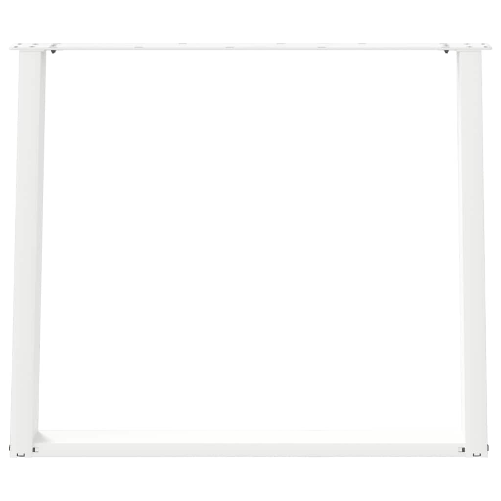 vidaXL Nogi do stołu jadalnego w kształcie litery U 2 szt. Białe 100x(72-73) cm Stal
