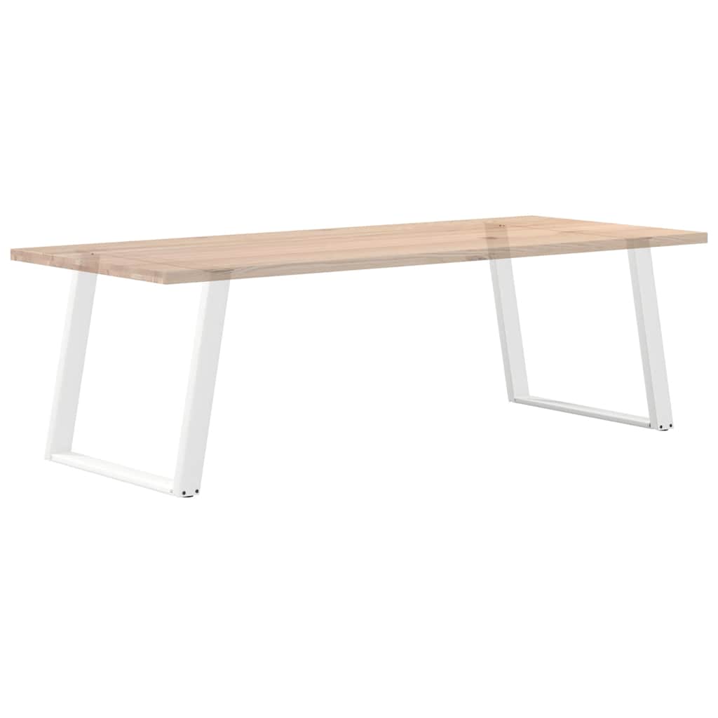vidaXL Nogi do stołu jadalnego w kształcie litery U 2 szt. Białe 100x(72-73) cm Stal