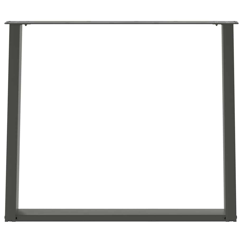 vidaXL Nogi do stołu jadalnego w kształcie litery U 2 szt. Antracyt 100x(72-73) cm Stal