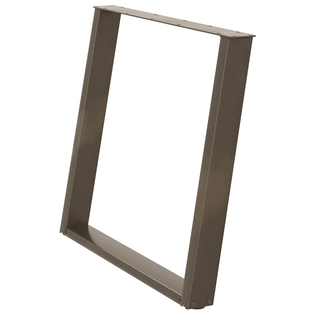 vidaXL Nogi do stołu jadalnego w kształcie litery U 2 szt. Naturalna stal 100x(72-73) cm Stal