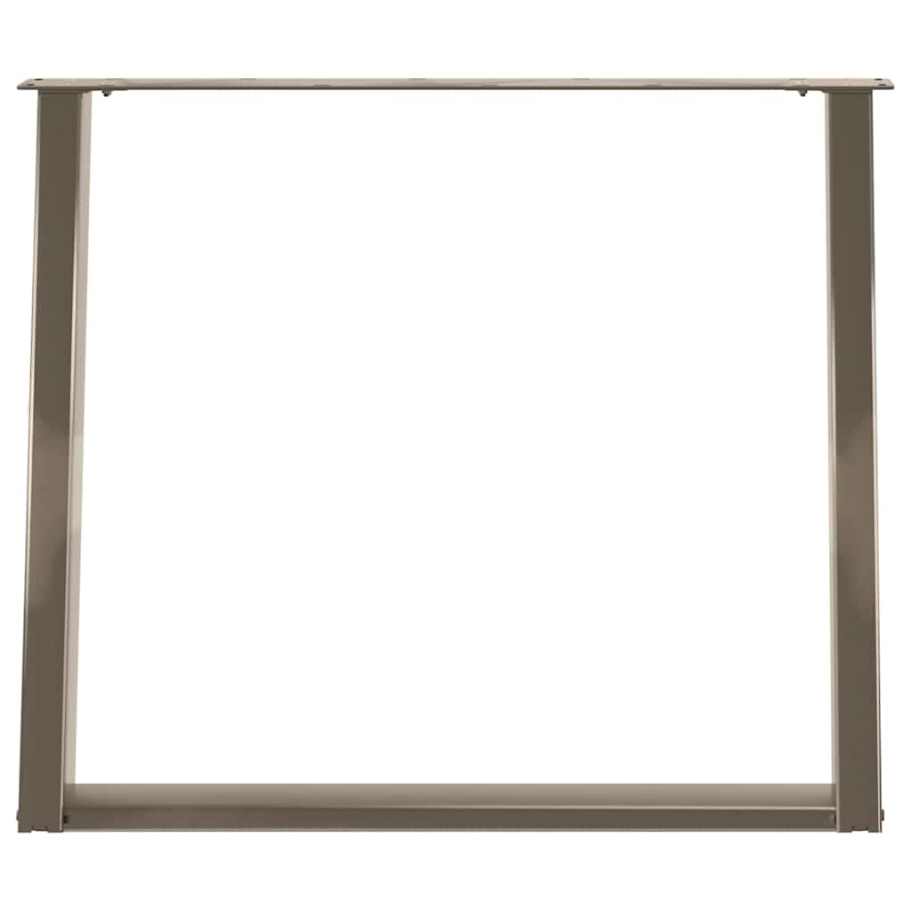 vidaXL Nogi do stołu jadalnego w kształcie litery U 2 szt. Naturalna stal 100x(72-73) cm Stal