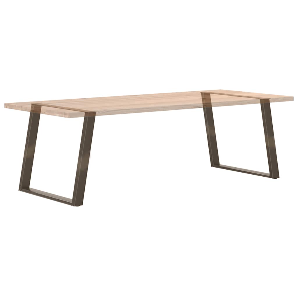 vidaXL Nogi do stołu jadalnego w kształcie litery U 2 szt. Naturalna stal 100x(72-73) cm Stal