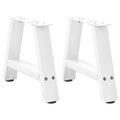 vidaXL Nogi do stolika kawowego w kształcie litery A 2 szt. Białe 30x(30-31) cm Stal