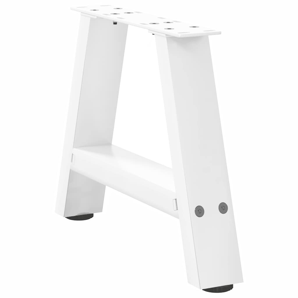 vidaXL Nogi do stolika kawowego w kształcie litery A 2 szt. Białe 30x(30-31) cm Stal