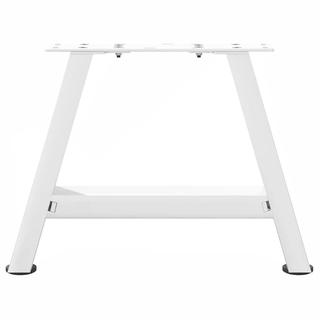vidaXL Nogi do stolika kawowego w kształcie litery A 2 szt. Białe 30x(30-31) cm Stal