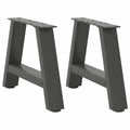 vidaXL Nogi do stolika kawowego w kształcie litery A 2 szt. Antracyt 30x(30-31) cm Stal