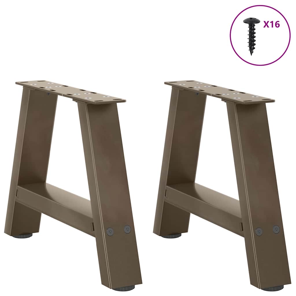 vidaXL Nogi do stolika kawowego w kształcie litery A 2 szt. 30x(30-31) cm Stal