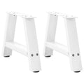 vidaXL Nogi do stolika kawowego w kształcie litery A 2 szt. Białe 40x(30-31) cm Stal