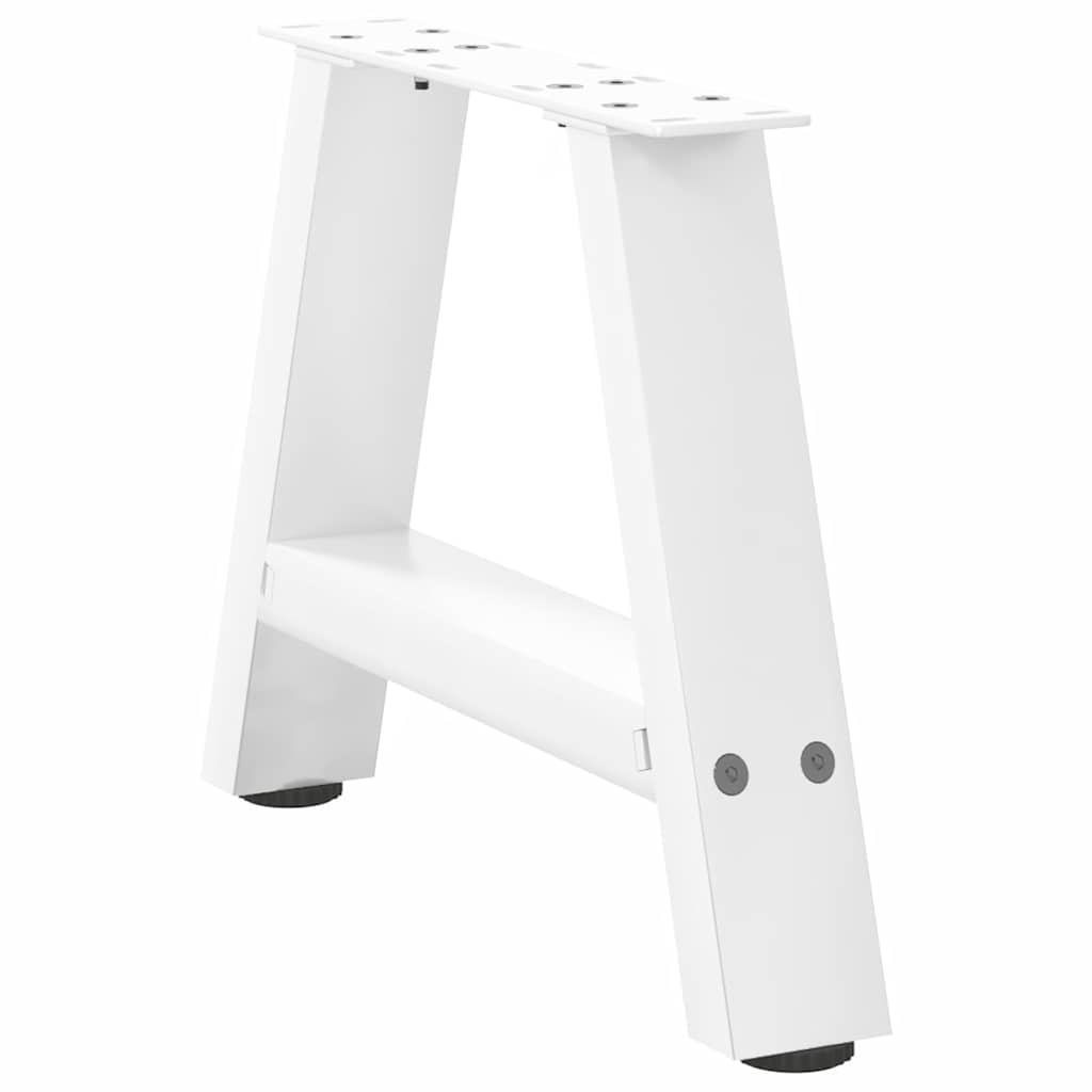 vidaXL Nogi do stolika kawowego w kształcie litery A 2 szt. Białe 40x(30-31) cm Stal